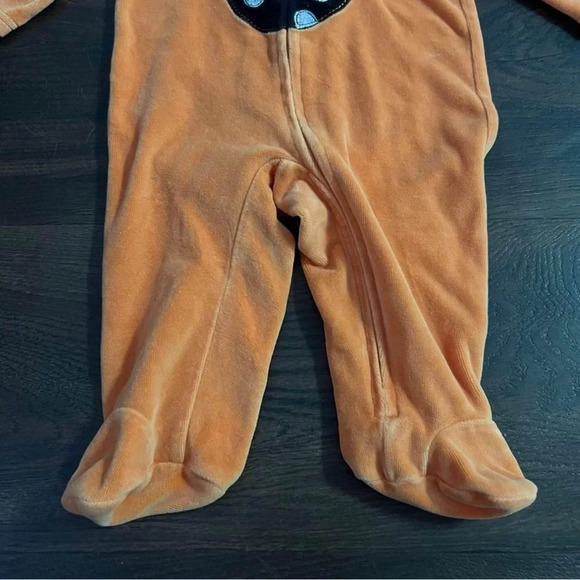 6-9 months soft pumpkin costume footie sleeper - Picture 6 of 7